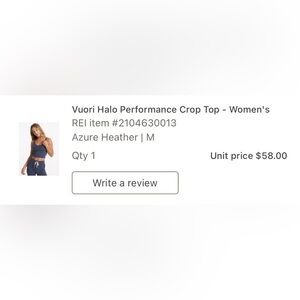 Vuori Halo Performance Crop Top